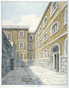 Kaplica w więzieniu Newgate, Old Bailey, Newgate Prison, Old Bailey, City of London, 1840 autorstwa Frederick Nash