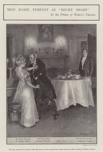 Miss Marie Tempest jako Becky Sharp w Teatrze Księcia Walii w Londynie (lito) autorstwa Frederick Pegram