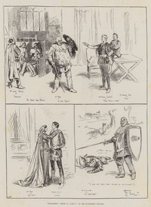 Henryk IV Szekspira, część I w teatrze Haymarket autorstwa Frederick Pegram