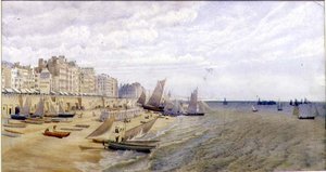 Front, Brighton, ok.1870 (akwarela na papierze) autorstwa Frederick Pepys Cockerell