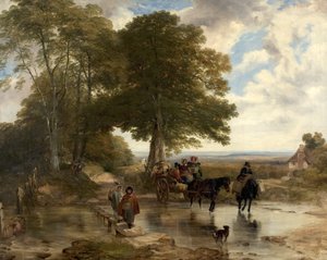 Wózek targowy w potoku, 1845