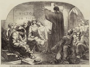 Kościół chrześcijański podczas prześladowań przez pogańskich cesarzy Rzymu autorstwa Frederick Richard Pickersgill