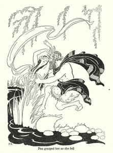 Pan chwycił ją, gdy upadała (litografia) autorstwa Frederick Richardson