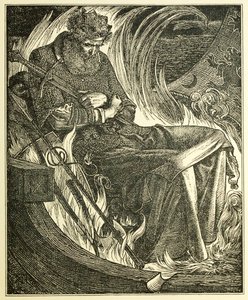Śmierć króla Warwulfa, wyd. 1915 grawerowanie, 1915.
