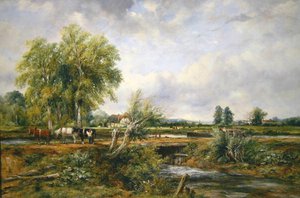 Pejzaż pasterski (olej na płótnie)