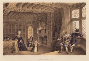Feering House, Essex (akwatinta) autorstwa Frederick William Fairholt