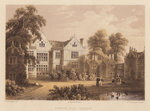 Dorfold Hall, Cheshire (akwatinta) autorstwa Frederick William Hulme
