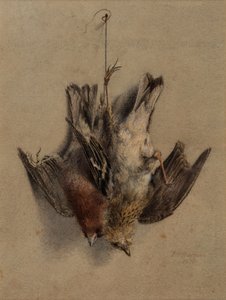 Martwa natura, skowronki autorstwa Frederick William Jackson