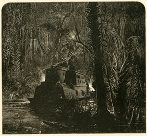 „Podchodząc nocą po rzece Ocklawaha”, 1872 r.