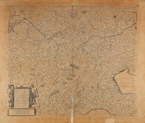 Europa Środkowo-Północna i Północne Włochy, Mapa Frederik de Wit, Amsterdam, miedzioryt autorstwa Frederick de Wit
