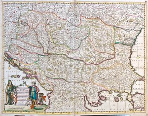 Węgry, Bośnia i Hercegowina, Chorwacja, Serbia, Bułgaria, Rumunia, Czarnogóra, Albania, Republika Macedonii, Grecja Północna autorstwa Frederick de Wit