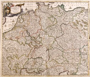 Mapa Niemiec (akwaforta autorstwa Frederick de Wit