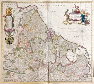 Mapa Dolnych Niemiec (Niemcy) (akwaforta