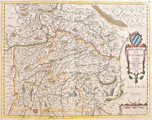 Mapa Baviere (Niemcy) (akwaforta) autorstwa Frederick de Wit