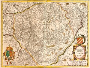 Mapa hrabiego Szampanii (Francja) (akwaforta autorstwa Frederick de Wit