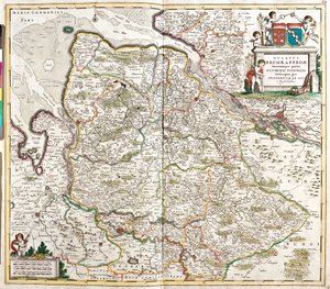 Mapa księcia Bremy i Verden (Niemcy) (akwaforta) autorstwa Frederick de Wit