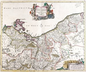 Mapa księcia pomorskiego (Polska) (akwaforta autorstwa Frederick de Wit