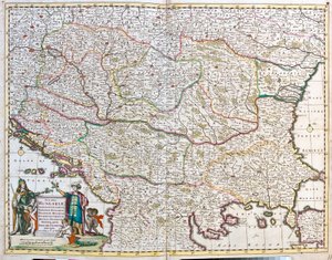 Mapa Królestwa Węgier (akwaforta autorstwa Frederick de Wit