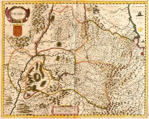 Mapa Królestwa Nawarry (Francja) (akwaforta