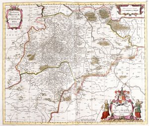 Mapa marszu (margrawia) Miśnia (Niemcy) (akwaforta) autorstwa Frederick de Wit
