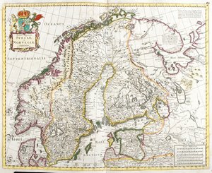 Szwecja, Norwegia, Finlandia, Estonia, Północno-Zachodni Okręg Federalny Rosji autorstwa Frederick de Wit