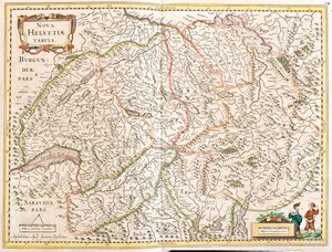 Szwajcaria autorstwa Frederick de Wit