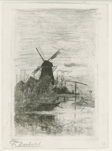Rybak autorstwa Fredericus Jacobus van Rossum du Chattel (signed by artist)