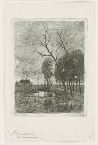 Zmierzch autorstwa Fredericus Jacobus van Rossum du Chattel (signed by artist)