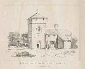 Gospodarstwo rolnika Pierwszy rysunek w kamieniu autorstwa F. Börgera Jr. (tytuł na obiekcie) autorstwa Frederik Böger