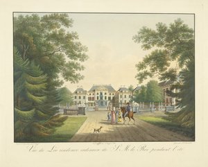 Widok na Paleis het Loo Vue du Loo zwykła rezydencja S.M. le Roi pendent l