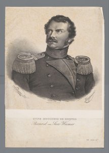 Jego Wysokość Książę Bernard Sachsen-Weimar (tytuł na obiekcie) autorstwa Frederik Lodewijk Huygens