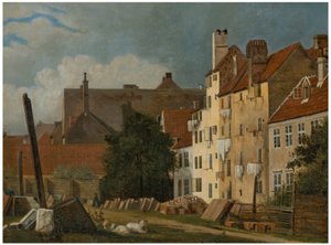 Widok na Marmorpladsen, Kopenhaga (część Marmorpladsen w Kopenhadze) autorstwa Frederik Sødring