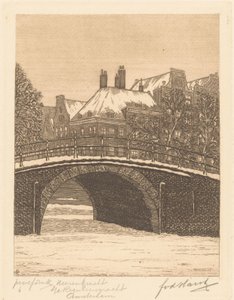 Heerengracht w Reguliersgracht, Amsterdam (oryginalny tytuł obiektu) autorstwa Frederik van der Harst (signed by artist)