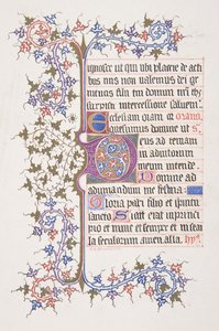 Podświetlany liść z inicjałem E recto, obramowanie winorośli verso, 1830-62.
