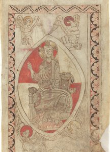 Chrystus w majestacie [odbyt] autorstwa French 12th Century