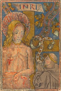 Mąż boleści z franciszkaninem autorstwa French 15th Century