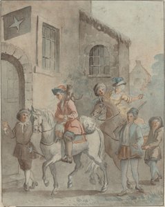 Przyjazd do gospody autorstwa French 18th Century after Jean Baptiste Oudry