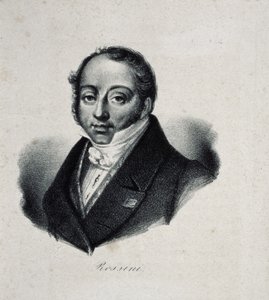 Portret kompozytora Gioachino Antonio Rossiniego 1792-1868 autorstwa French Master