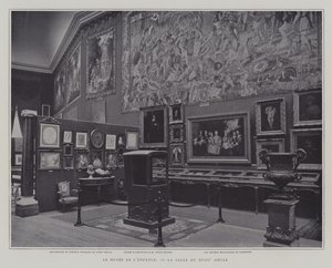 XVIII-wieczna sala w Muzeum Dzieciństwa w Petit Palais, Paryż (zdjęcie czarno-białe) autorstwa French Photographer