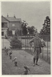 Sokolnik ze swoim jastrzębiem autorstwa French Photographer
