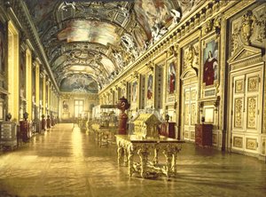 Galeria w Luwrze, Paryż, 1890-1900 autorstwa French Photographer