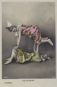 Para klaunów (kolorowe zdjęcie) autorstwa French Photographer