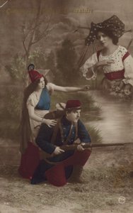 Żołnierz kieruje się Wolnością i myśli o domu (przyciemnione zdjęcie) autorstwa French Photographer