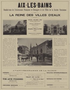 Aix-les-Bains, rendez-vous arystokracji francuskiej i zagranicznej oraz elity społeczeństwa paryskiego (zdjęcie czarno-białe) autorstwa French Photographer