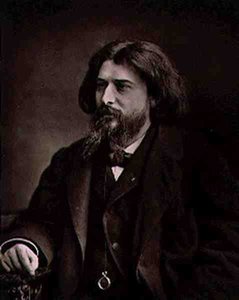 Alphonse Daudet (1840-97), z „Galerie Contemporaine”, ok. 1874-78 (zdjęcie czarno-białe) autorstwa French Photographer
