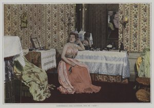 Amerykańska sopranistka Sybil Sanderson w tytułowej roli w operze Thais Julesa Masseneta (zdjęcie kolorowe) autorstwa French Photographer