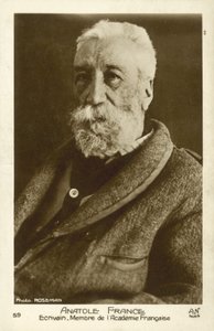 Anatole France, francuski poeta, dziennikarz i powieściopisarz (zdjęcie czarno-białe) autorstwa French Photographer