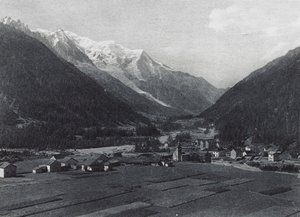 Argentieres i Mont Blanc (zdjęcie czarno-białe) autorstwa French Photographer
