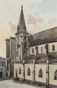 Auxerre, kościół Saint-Eusebe, fasada boczna N autorstwa French Photographer