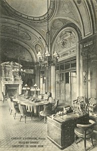 Sala posiedzeń banku Credit Lyonnais, Paryż (zdjęcie czarno-białe) autorstwa French Photographer